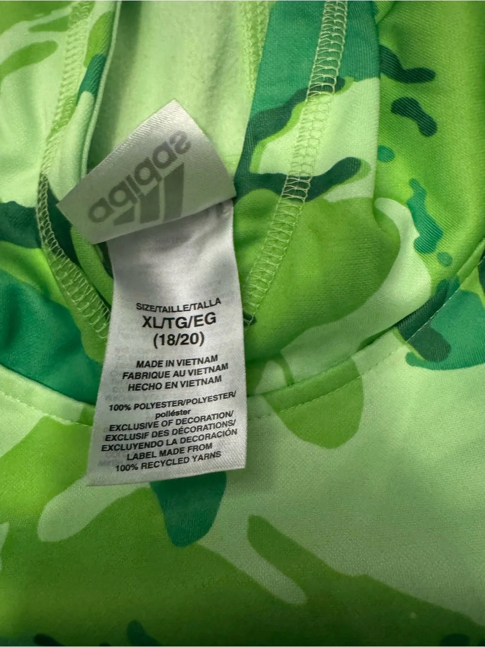 adidas Lime & Green Camo Hoodie Pullover